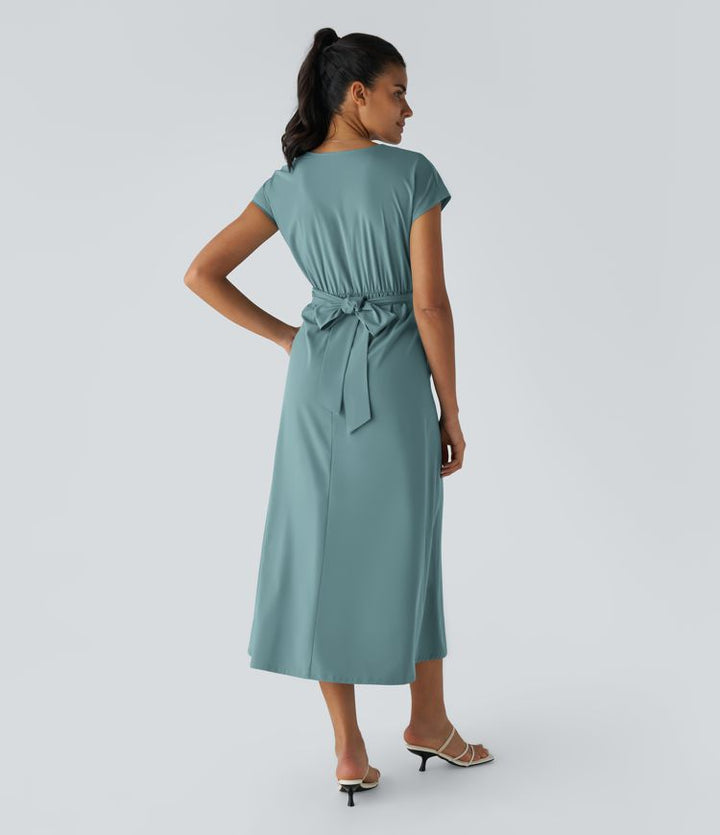 Lynn | Robe portefeuille élégante à taille haute