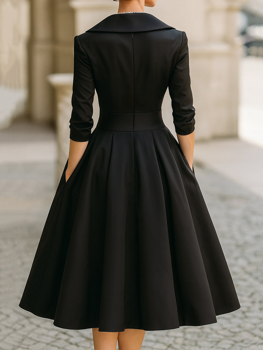 Grietina | Robe midi en satin
