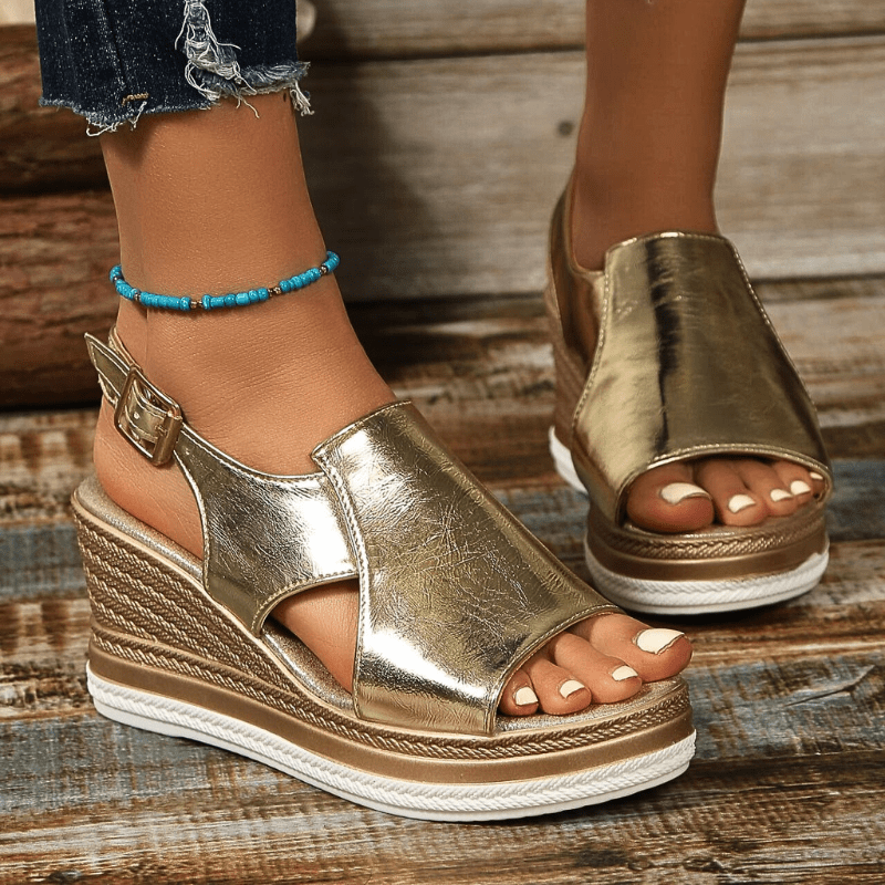 Baylie - Sandales Métallisées Stylées