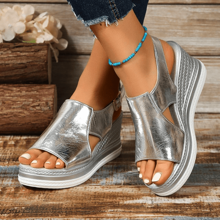 Baylie - Sandales Métallisées Stylées