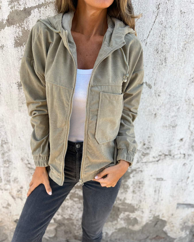 Sofie™ | Warme, zachte en retro-geïnspireerde corduroy jas