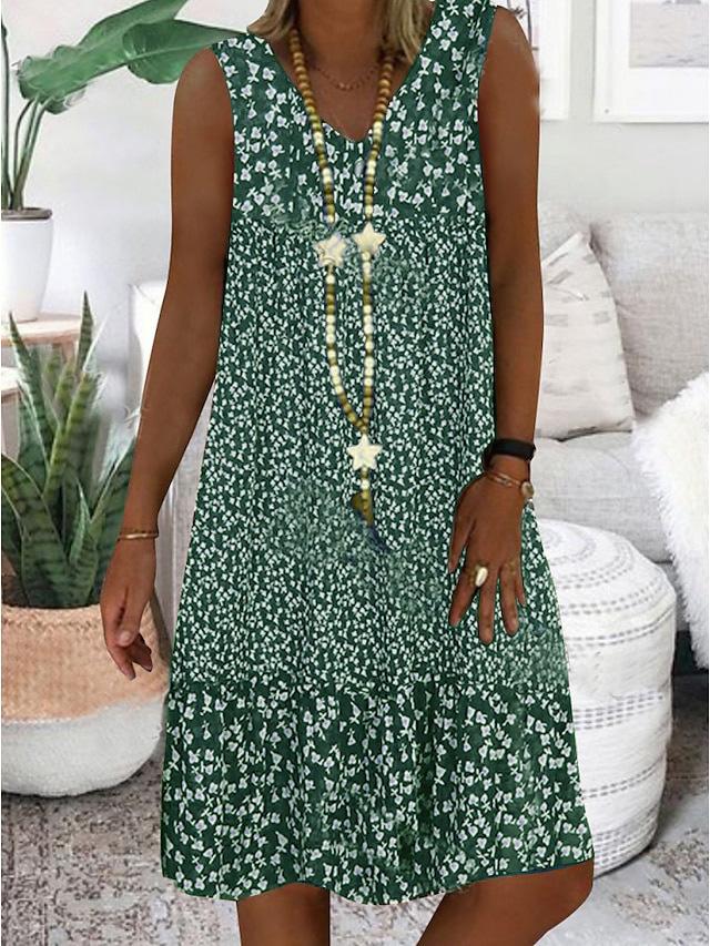 AYLA | ROBE SANS MANCHES À COL EN V 