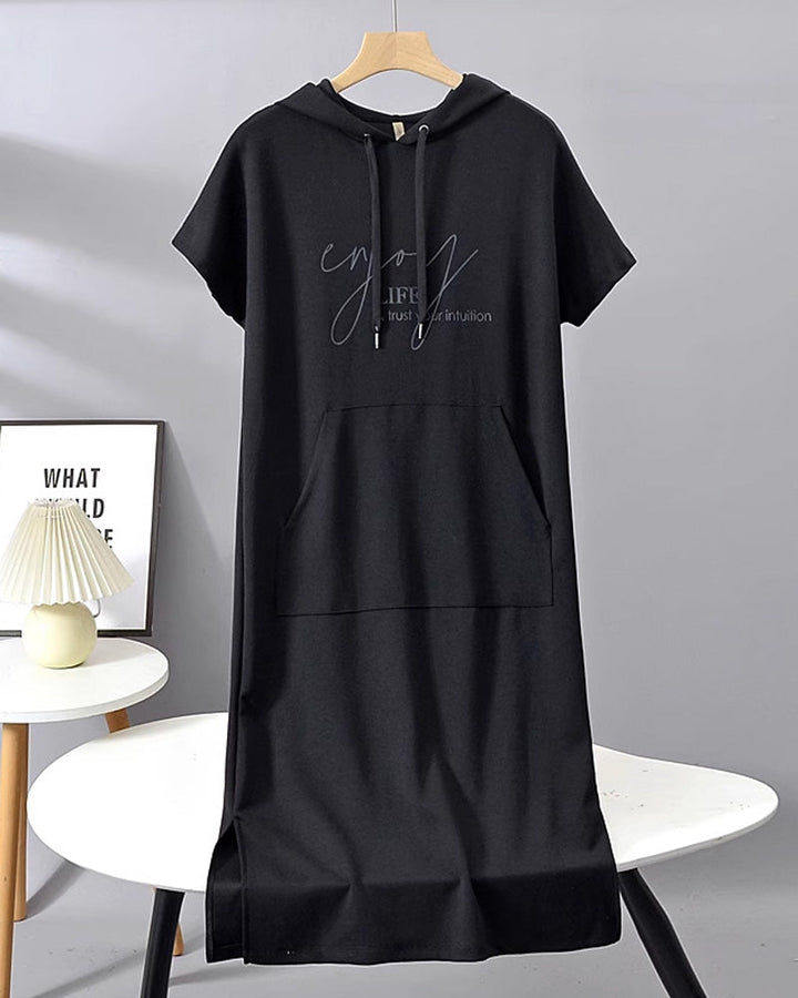 Isa | Robe sweat à capuche décontractée
