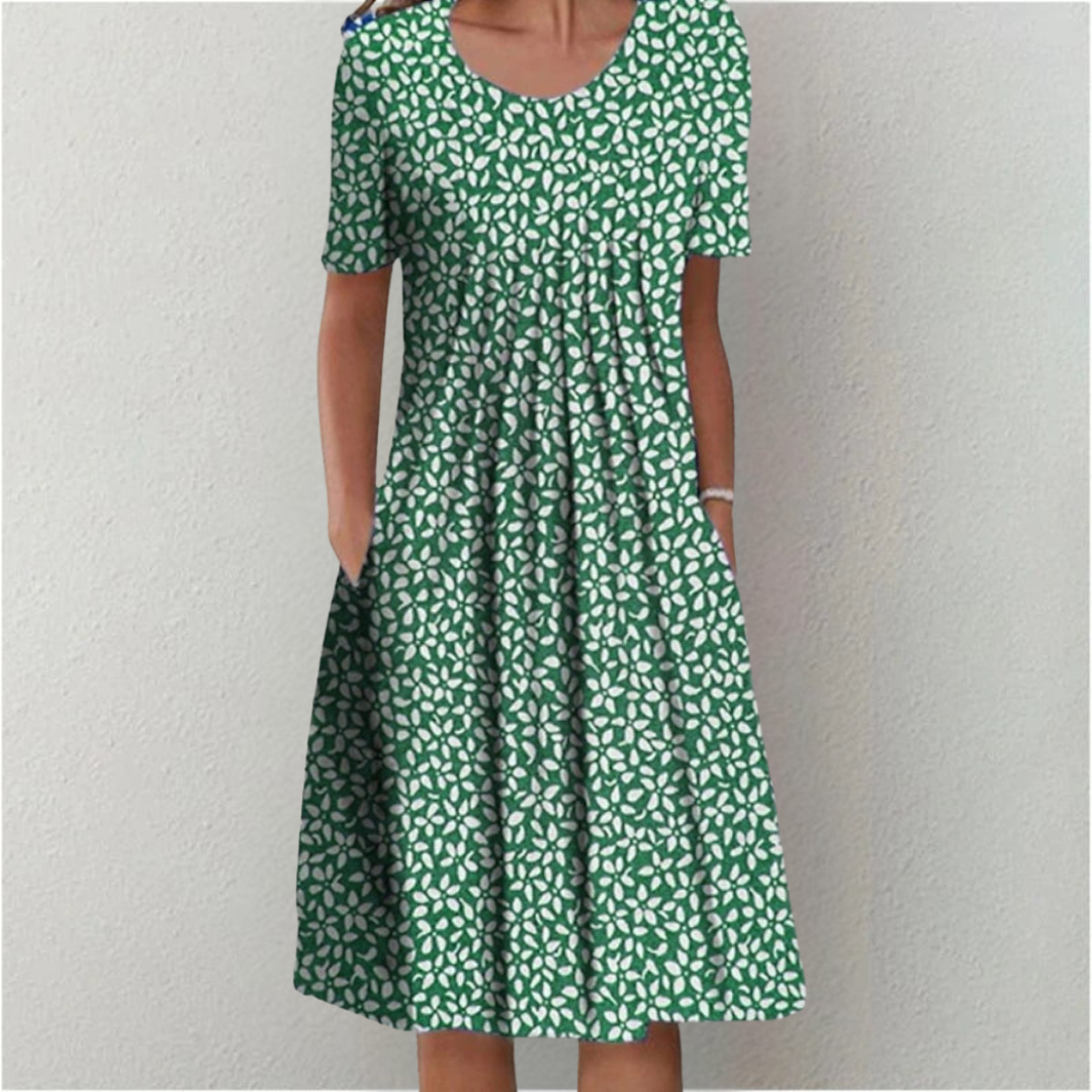 Hailey | Robe fleurie élégante et décontractée avec poches