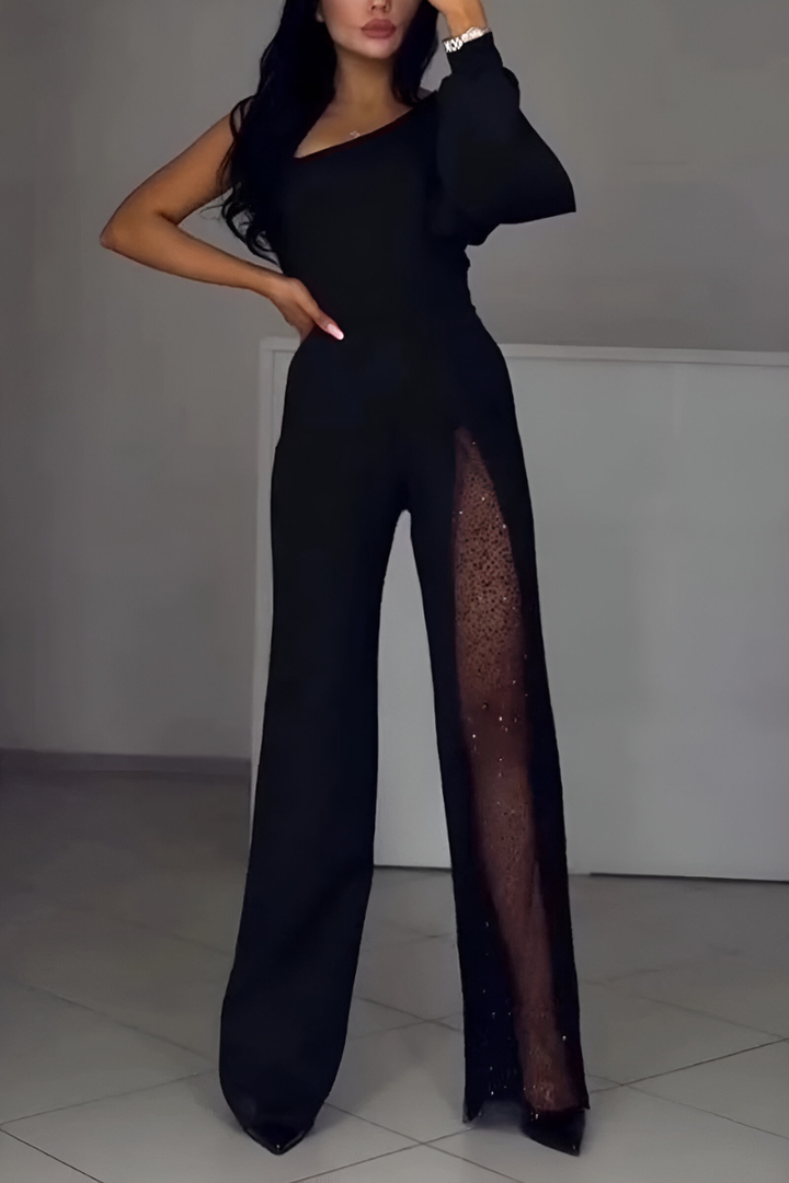 Lammie | Moderne jumpsuit met wijde pijpen