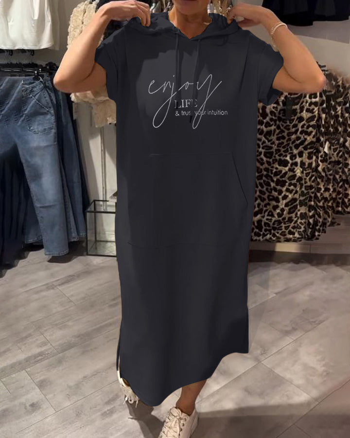 Isa | Robe sweat à capuche décontractée