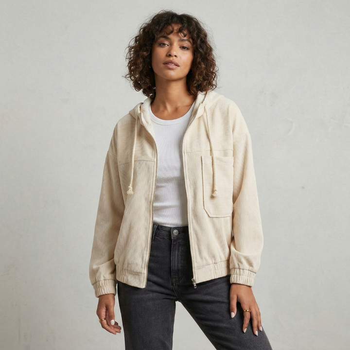 Sofie™ | Warme, zachte en retro-geïnspireerde corduroy jas