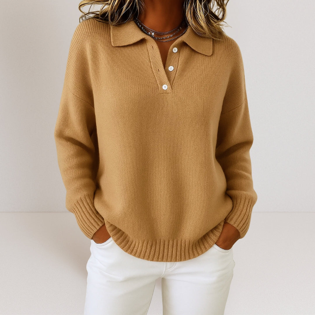 Clémentine | Pull doux avec col