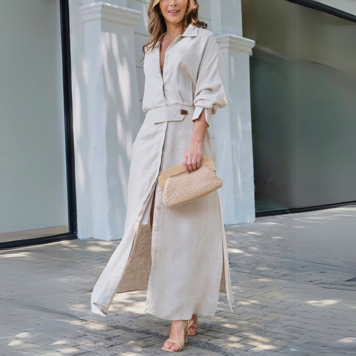 Marinda | Robe en lin mélangé