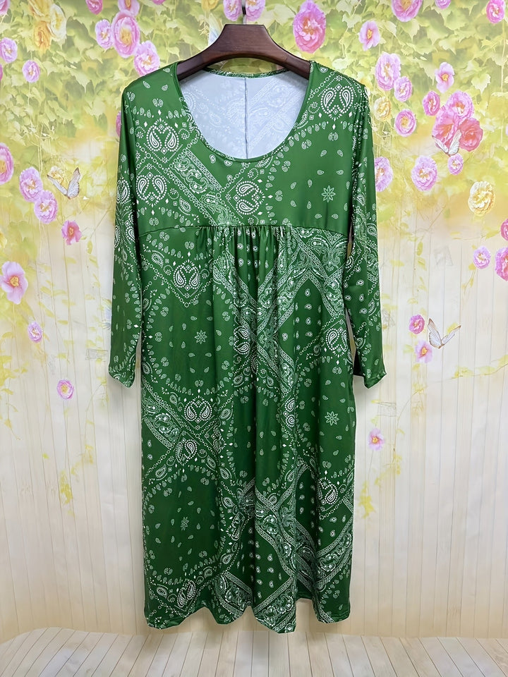 ÉLOWEN | ROBE MIDI À MANCHES LONGUES CASUAL