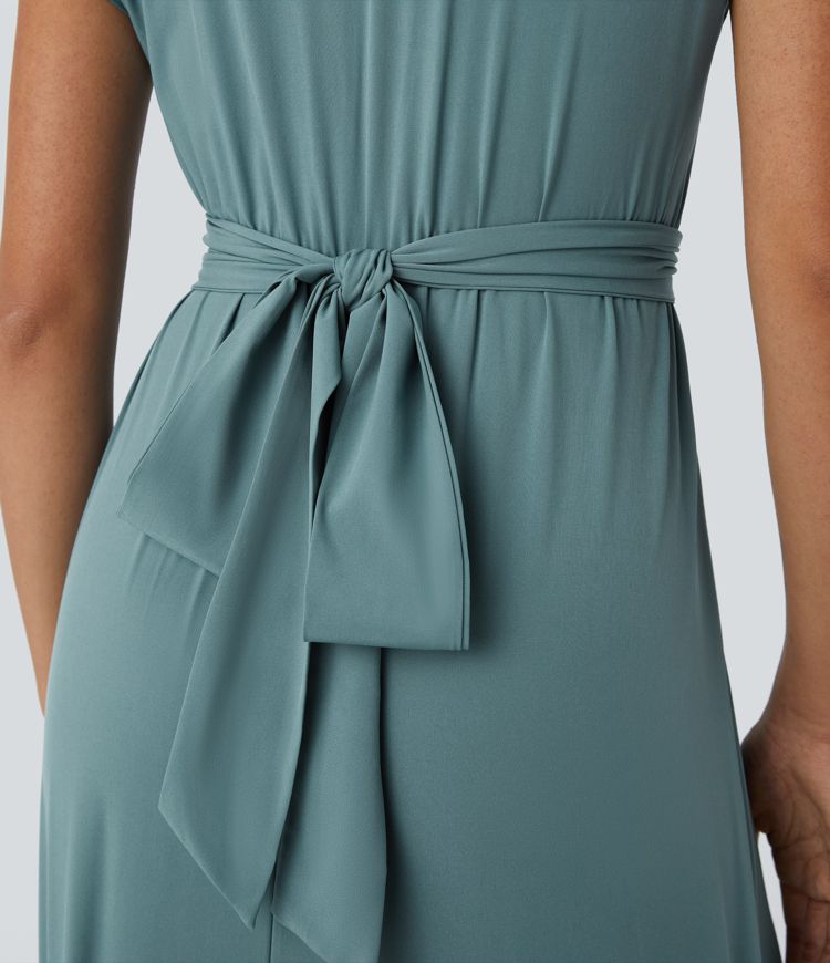 Lynn | Robe portefeuille élégante à taille haute