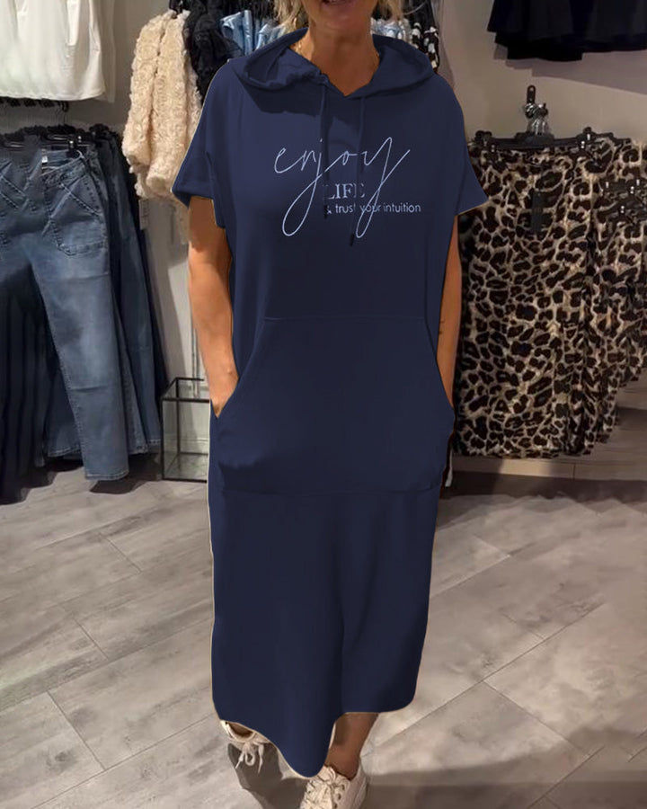 Isa | Robe sweat à capuche décontractée