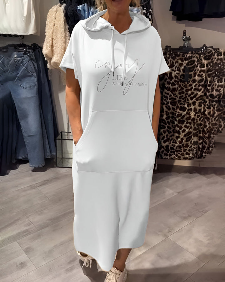 Isa | Robe sweat à capuche décontractée