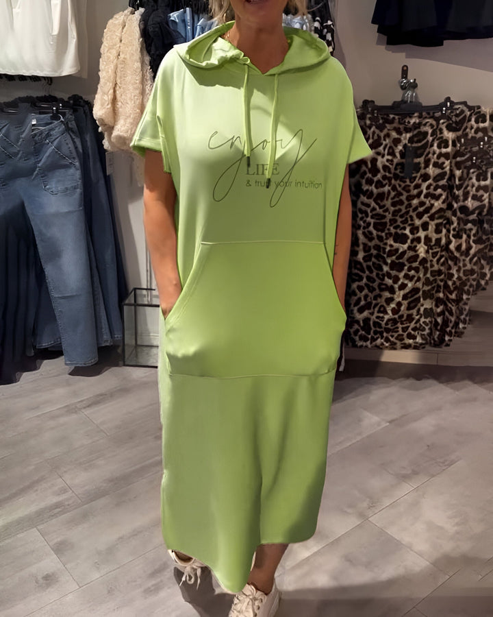 Isa | Robe sweat à capuche décontractée