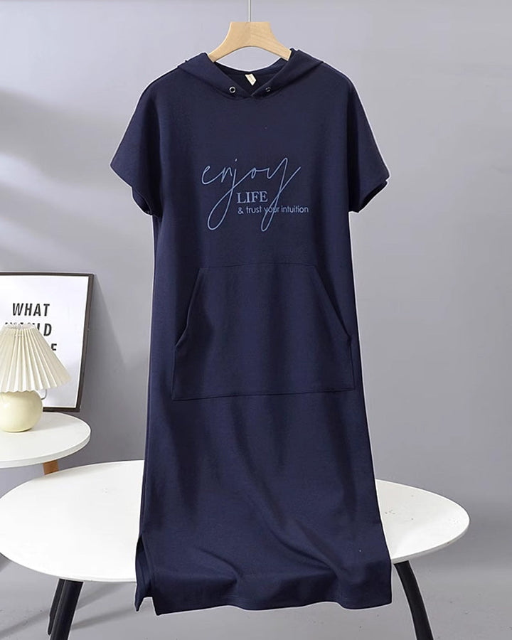 Isa | Robe sweat à capuche décontractée