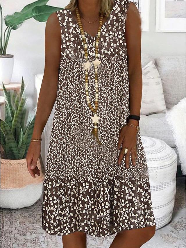 AYLA | ROBE SANS MANCHES À COL EN V 