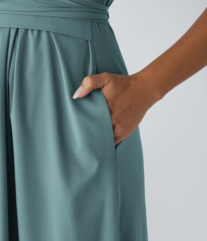 Lynn | Robe portefeuille élégante à taille haute