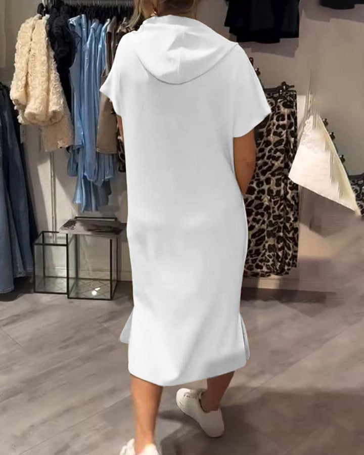 Isa | Robe sweat à capuche décontractée