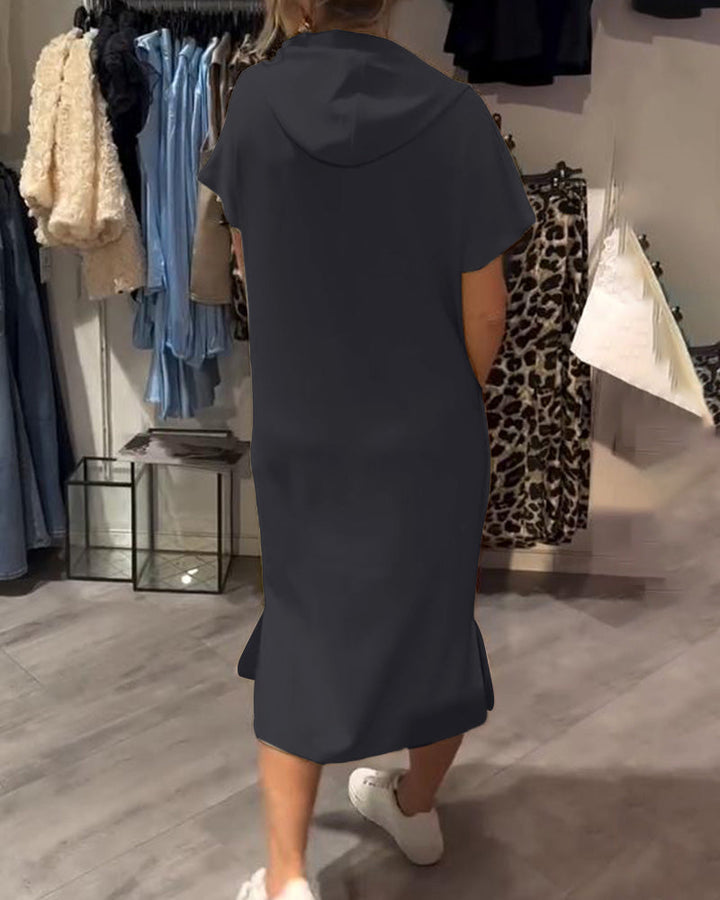 Isa | Robe sweat à capuche décontractée