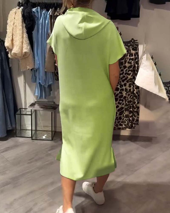 Isa | Robe sweat à capuche décontractée