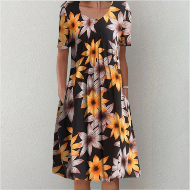 Hailey | Robe fleurie élégante et décontractée avec poches