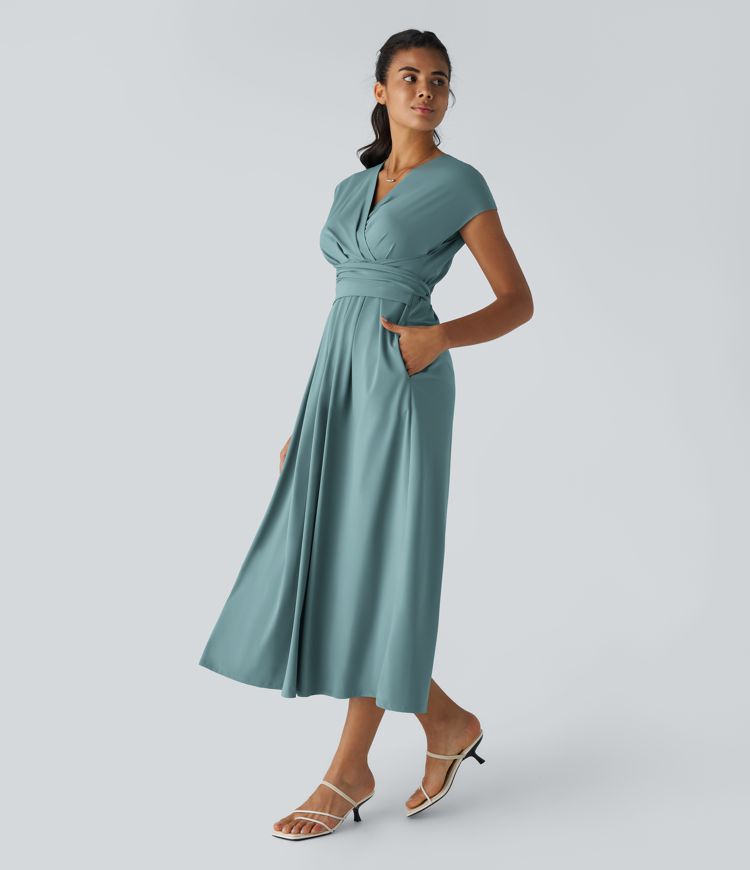 Lynn | Robe portefeuille élégante à taille haute