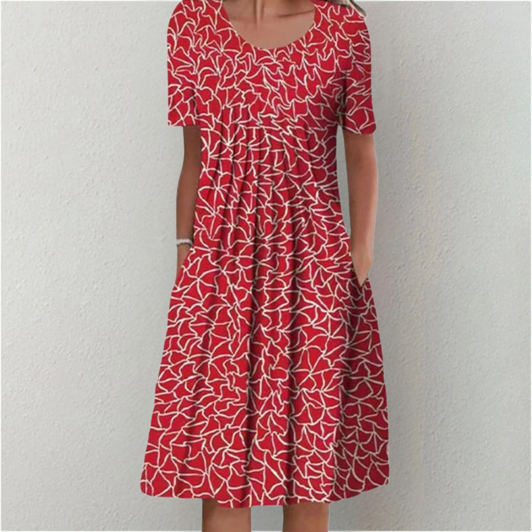 Hailey | Robe fleurie élégante et décontractée avec poches