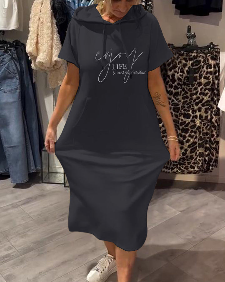 Isa | Robe sweat à capuche décontractée