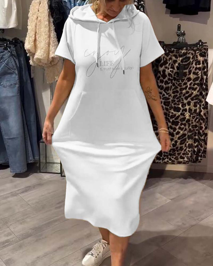 Isa | Robe sweat à capuche décontractée
