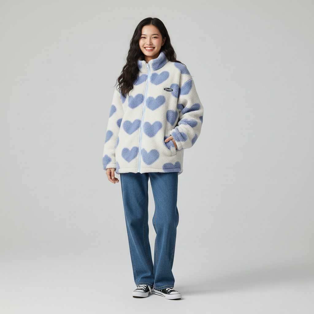 Camila | Veste réversible à cœurs