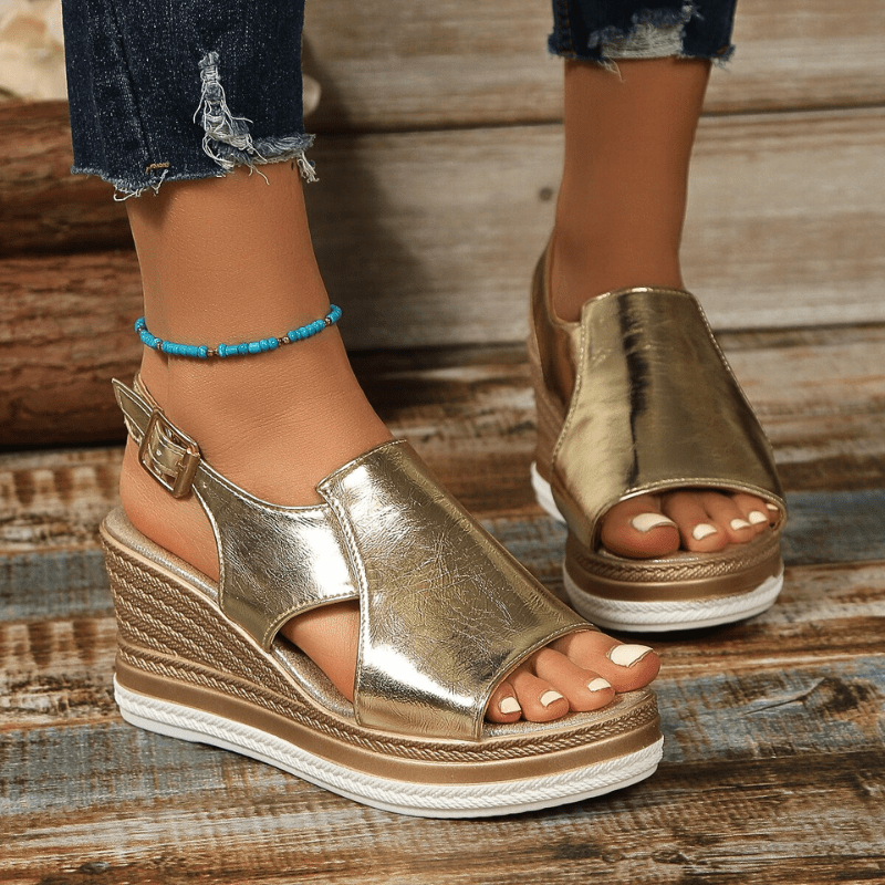Baylie - Sandales Métallisées Stylées