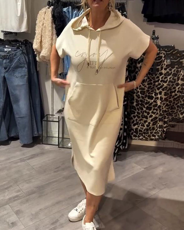 Isa | Robe sweat à capuche décontractée