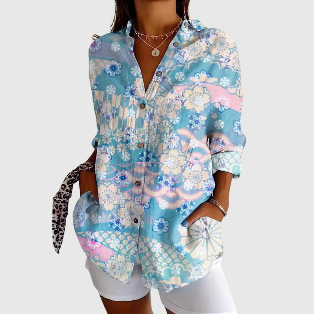 Blouse florale élégante