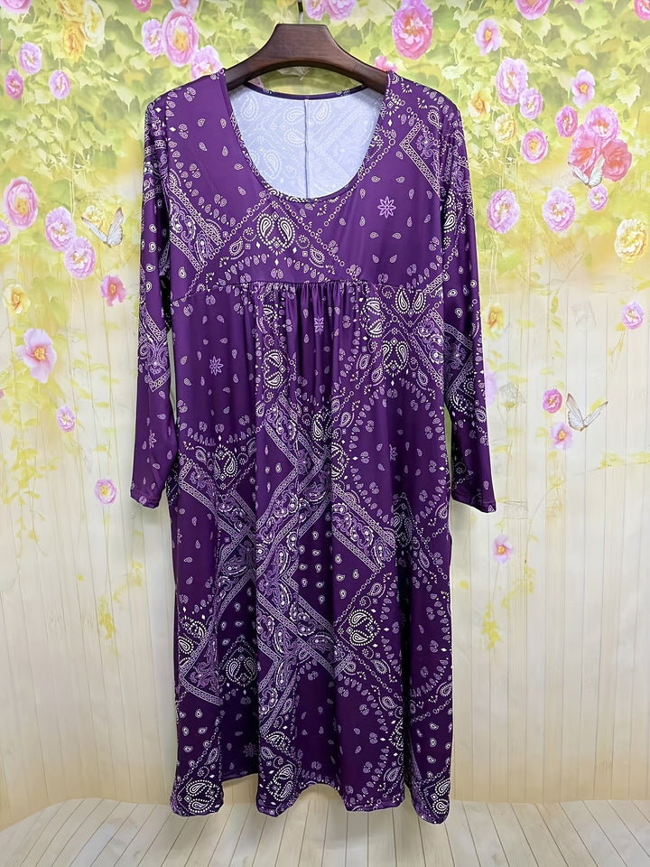 ÉLOWEN | ROBE MIDI À MANCHES LONGUES CASUAL