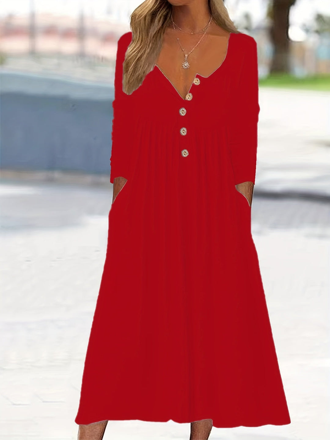 ZARA | ROBE MIDI BOUTONNÉE SUR LE DEVANT