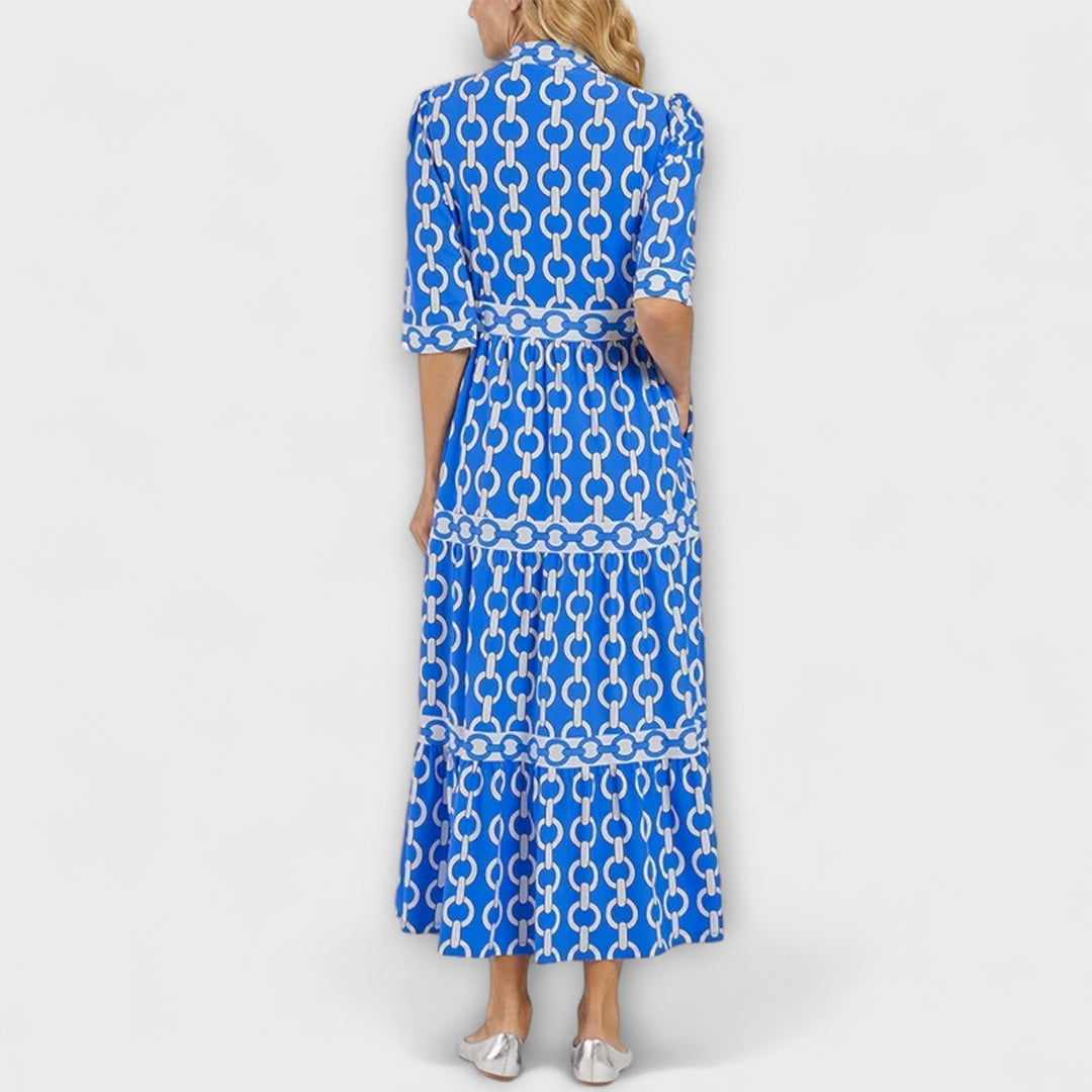 JULIANE | ROBE MIDI AVEC MOTIF CHAÎNE