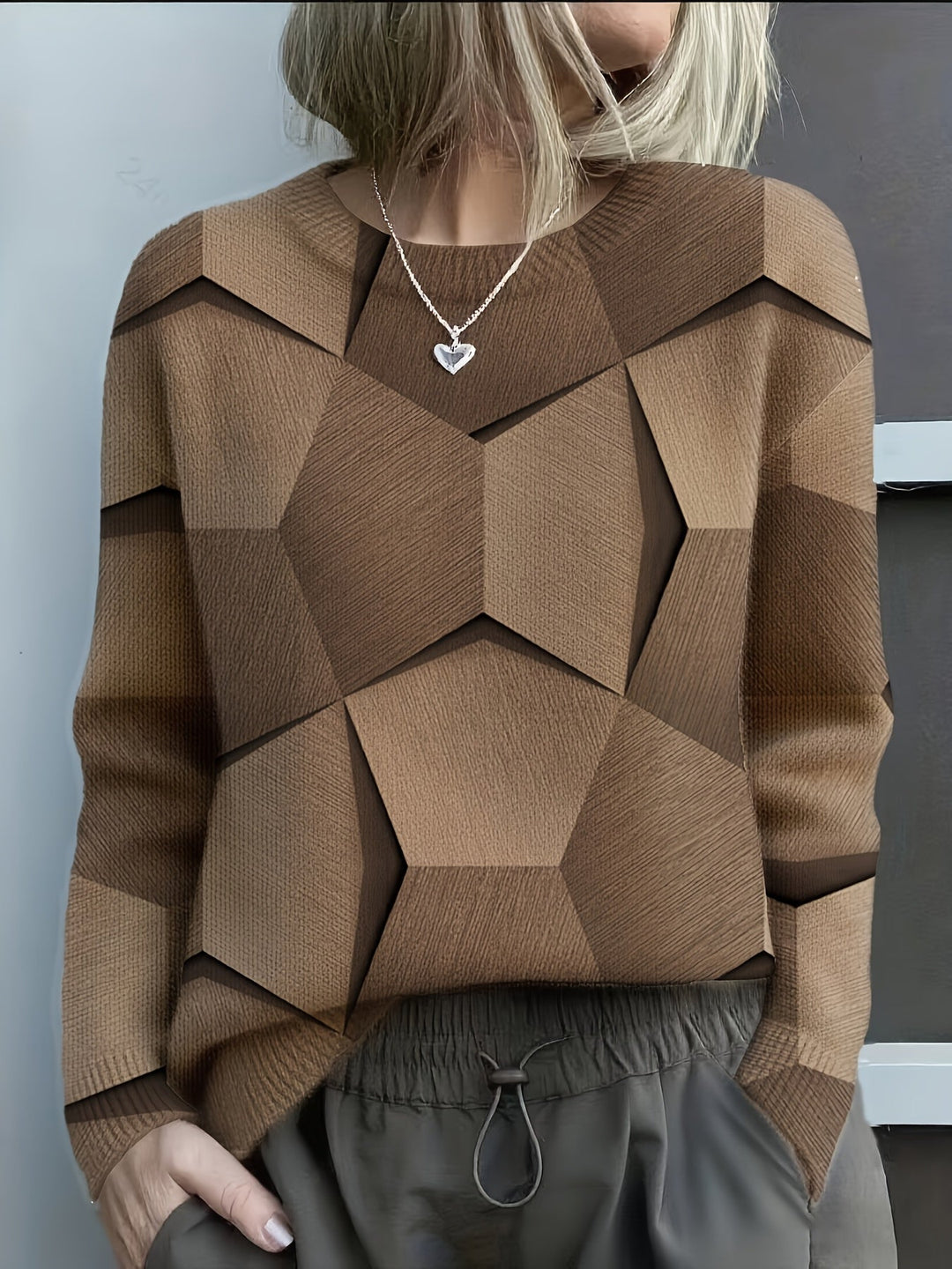 LUCIA – PULL AND MAILLE GEOMETRIQUE À BLOCS DE COULEURS