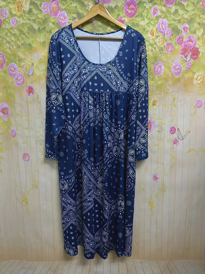 ÉLOWEN | ROBE MIDI À MANCHES LONGUES CASUAL
