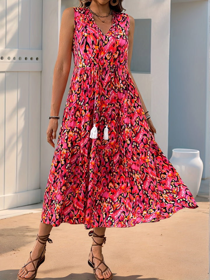Robe Midi Soleil d'Été – Style Bohème Chic