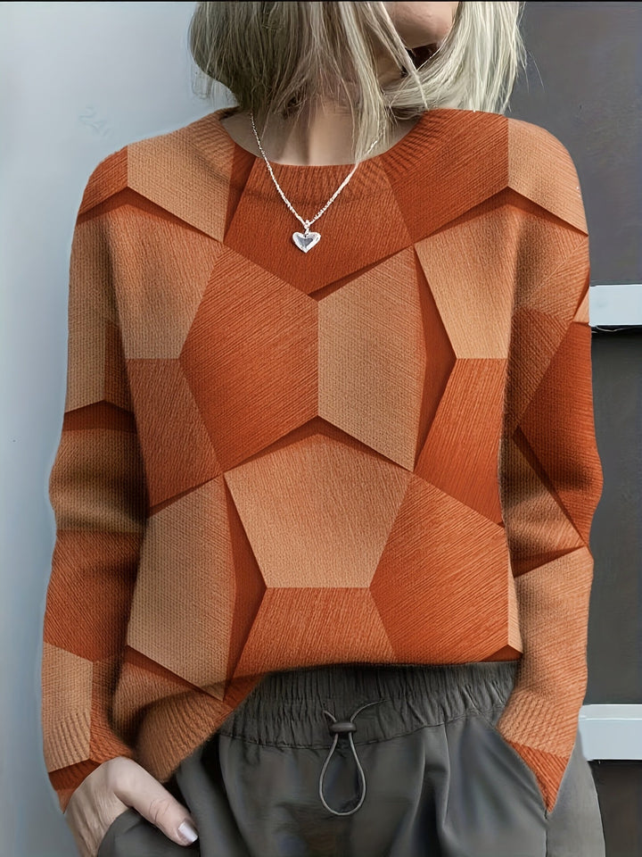 LUCIA – PULL AND MAILLE GEOMETRIQUE À BLOCS DE COULEURS