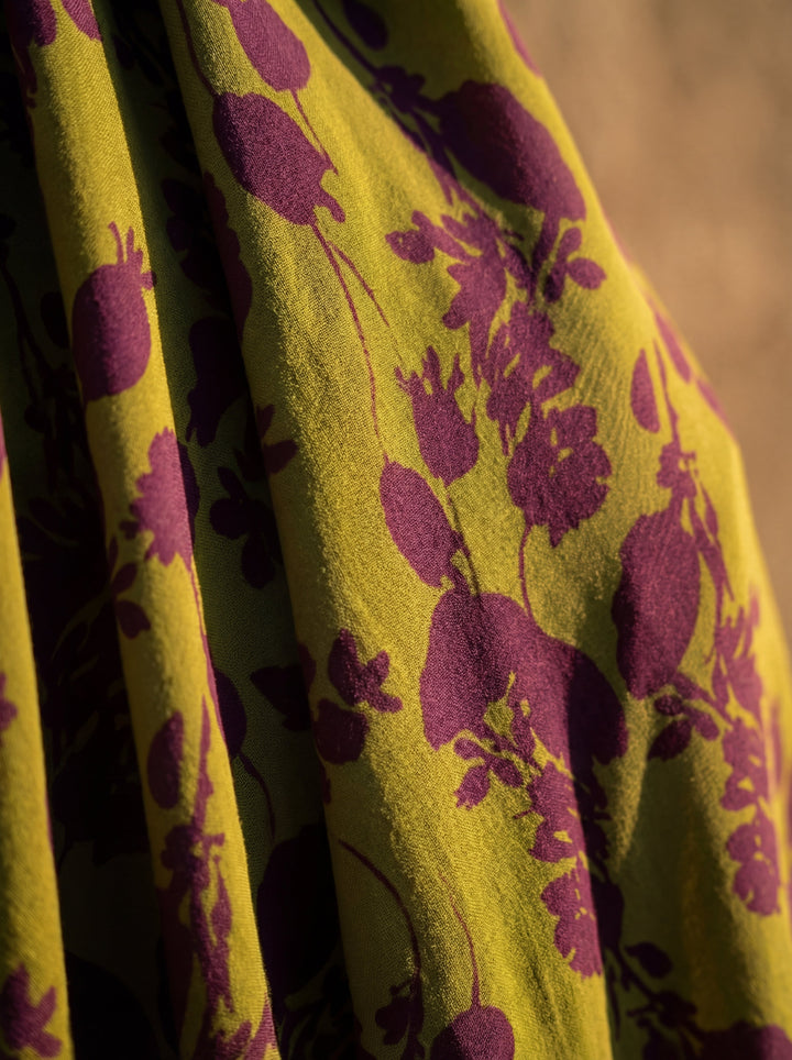 Robe maxi fleurie à chute fluide