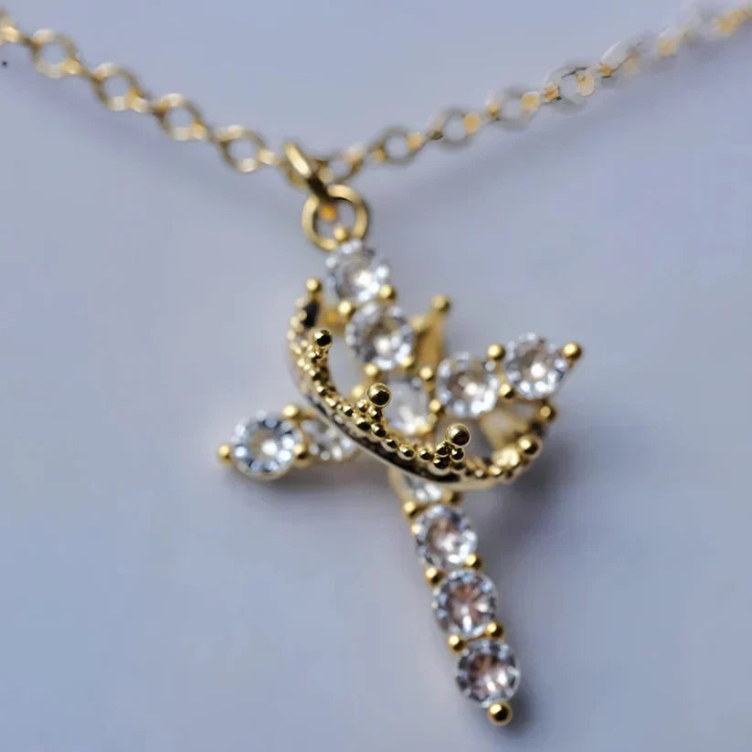 Bloom ™ |  Kruis &amp; Kroon Ketting