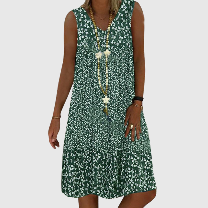 AYLA | ROBE SANS MANCHES À COL EN V 
