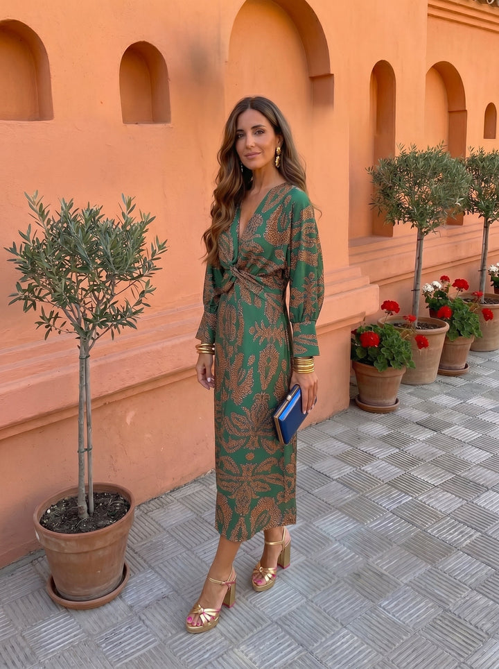 Robe midi imprimée