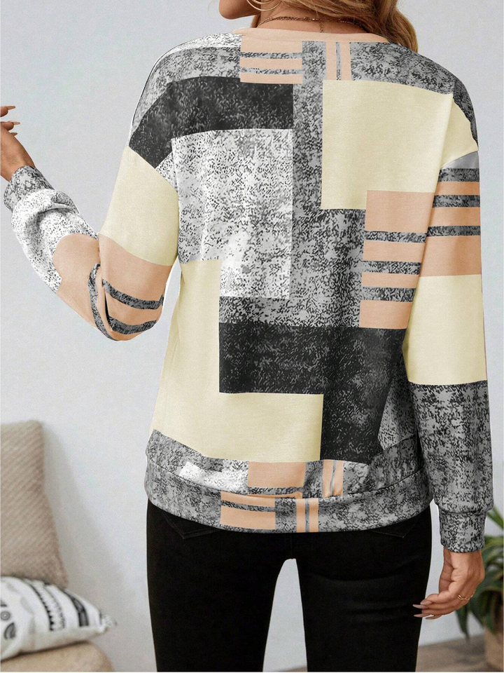 Thekla | Pull imprimé graphique avec fermeture éclair