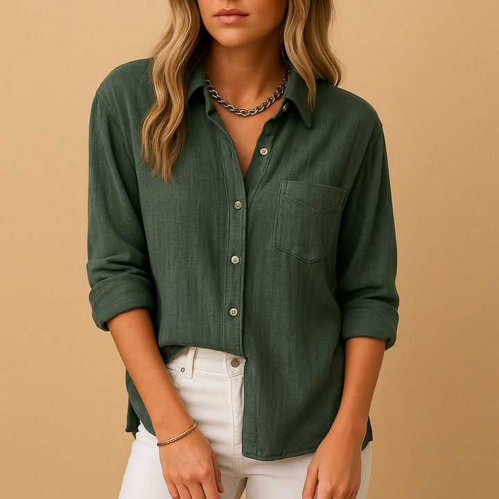 Maxime  | Chemisier à manches longues pour femme | Oversize et chic décontracté
