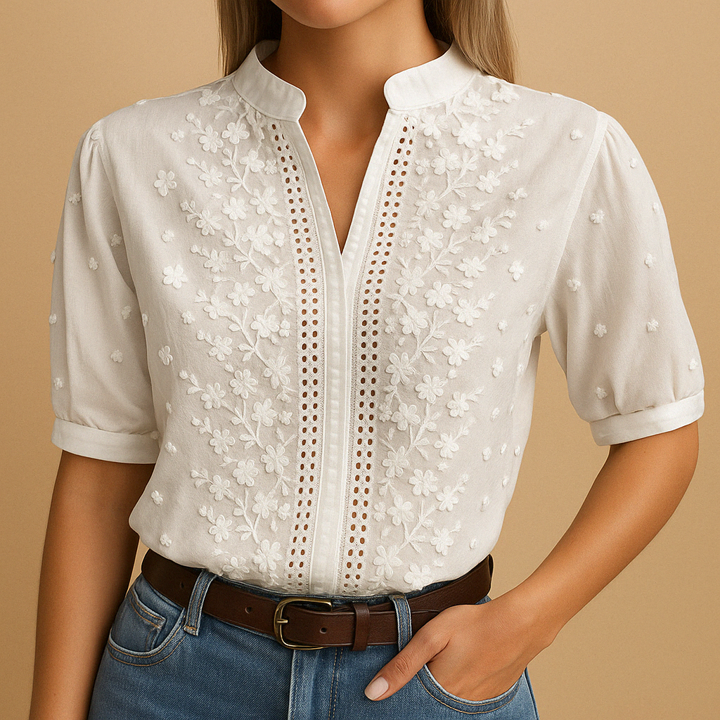 Élise | Blouse blanche tendance