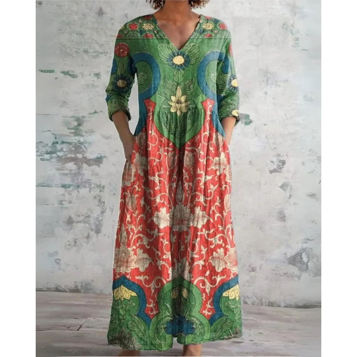 ÉLÉANOR | ROBE MAXI FLORALE VINTAGE