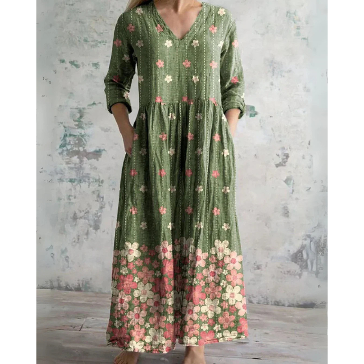 ÉLÉANOR | ROBE MAXI FLORALE VINTAGE