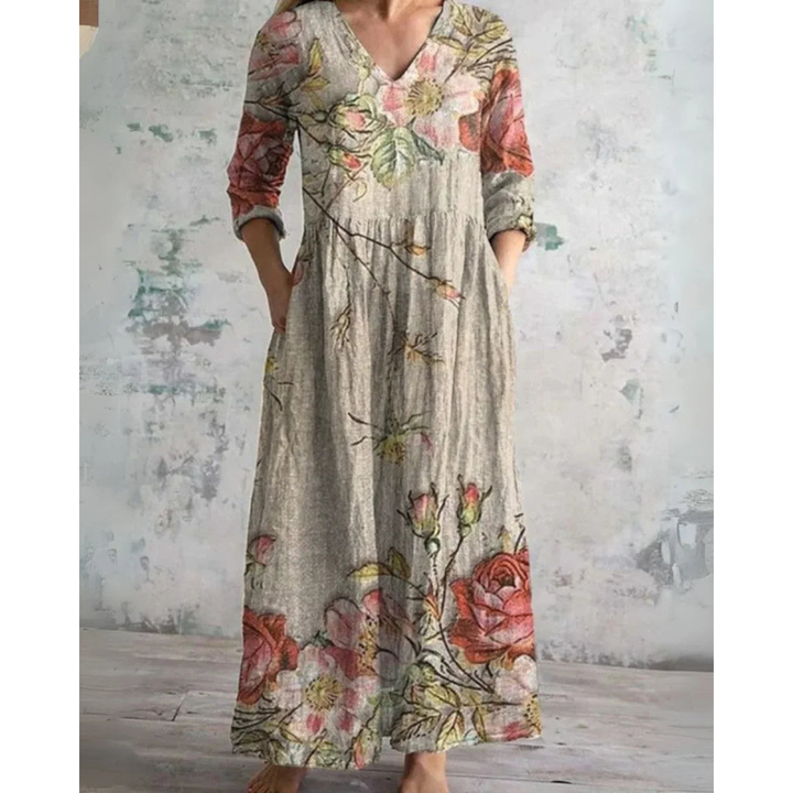ÉLÉANOR | ROBE MAXI FLORALE VINTAGE